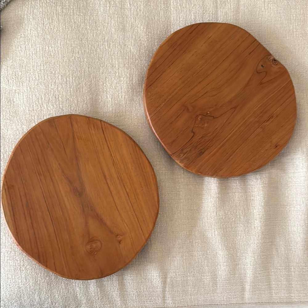 Set of Two Wooden Serving Boards